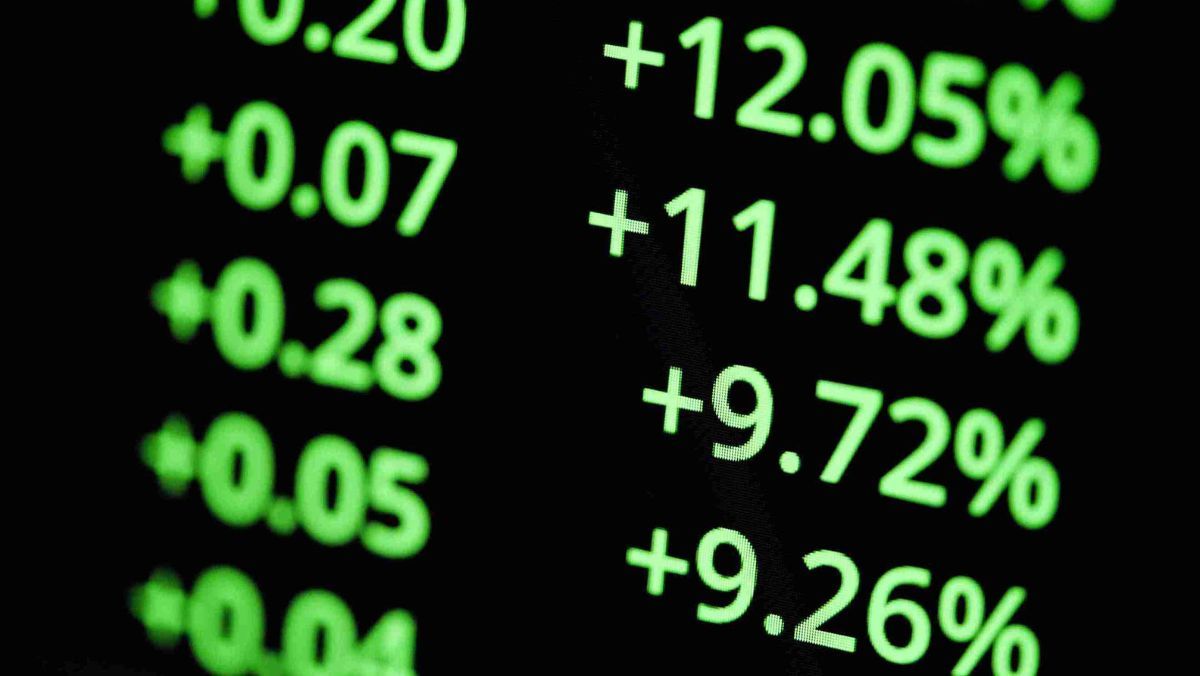 Bright green colored numbers on a digital screen